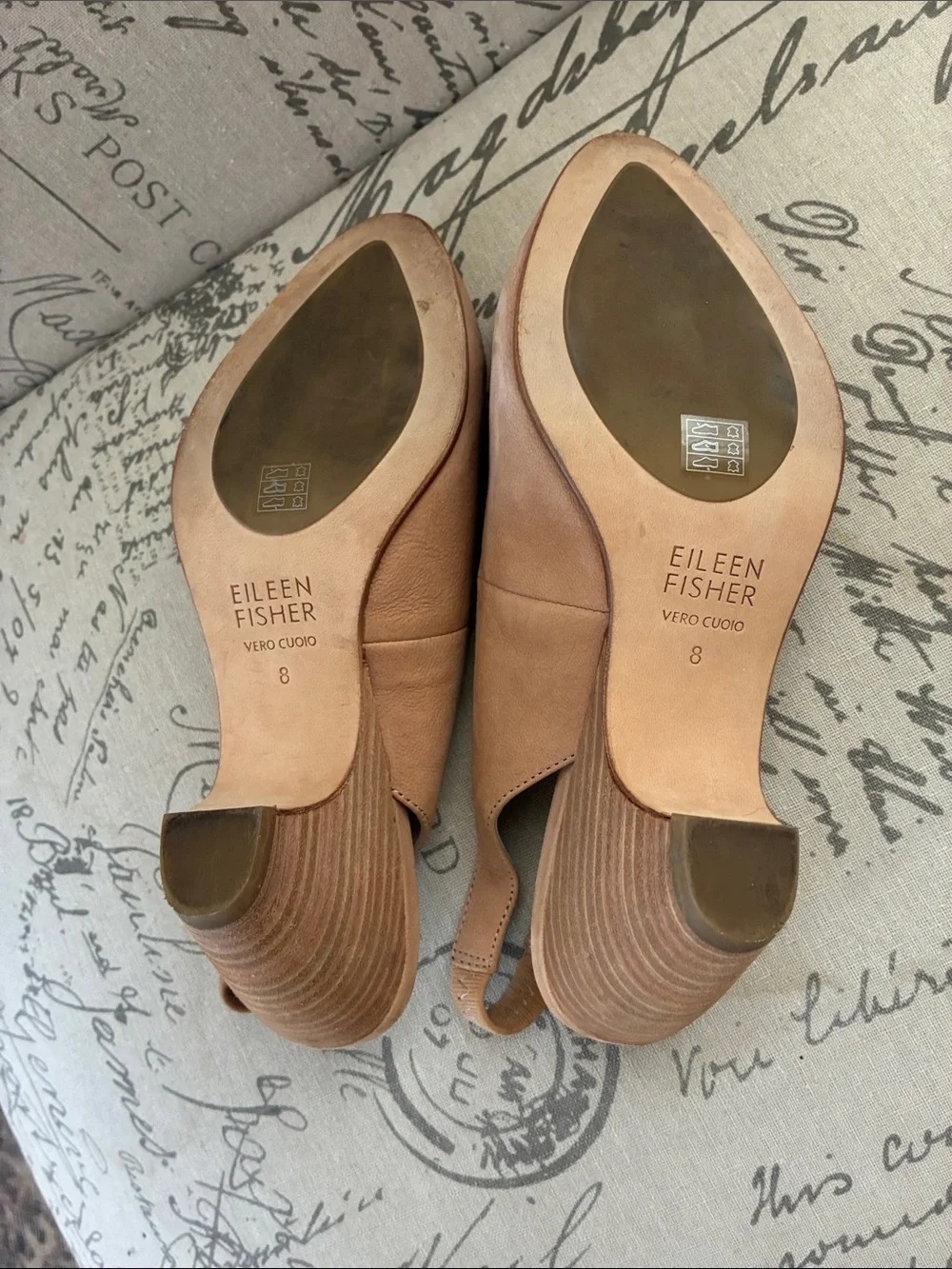 Eileen Fisher Milla Slingback sandals  Nubuck Leather NWOT
